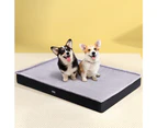 Pet Bed Black 120cm Soft Foam Washable Non-Slip Water-Resistant