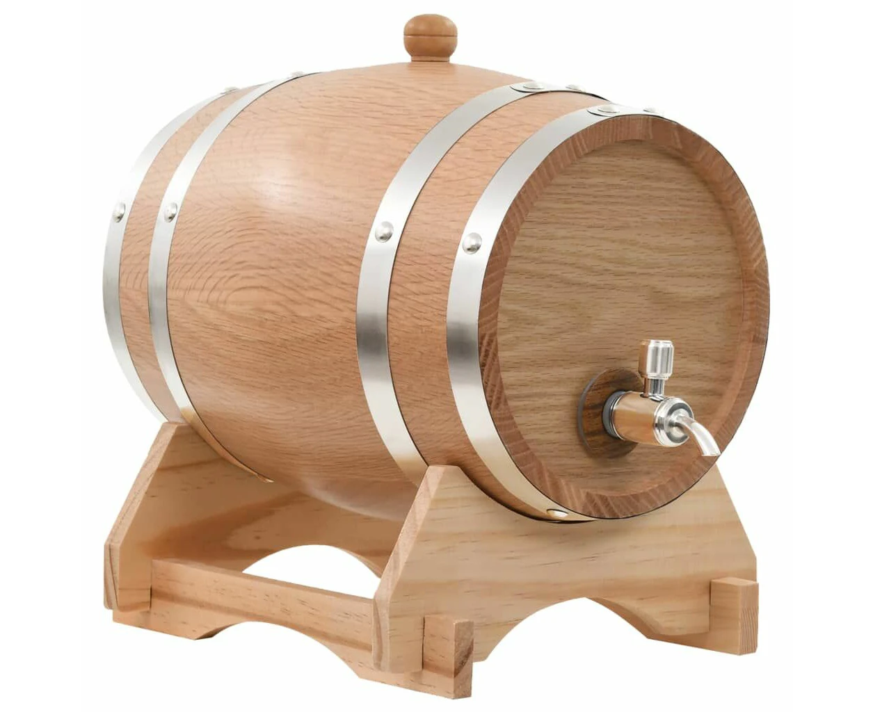 Wooden Wine Barrel Oak Timber Beer Whiskey Rum Stainless Steel Spigot Tap 27x18x25cm