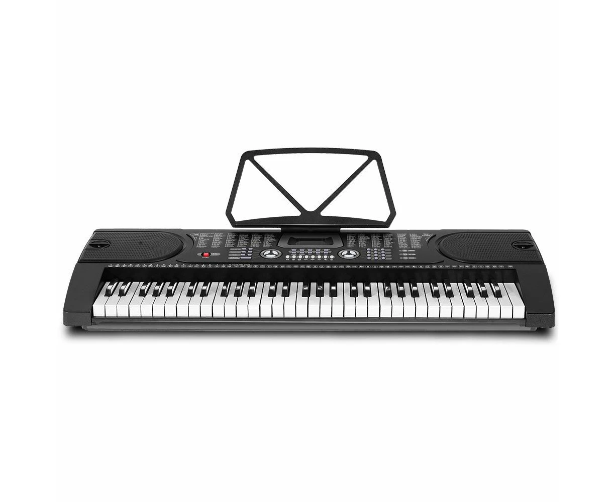 61 Keys Digital Piano Keyboard Electronic Electric Keyboards Black Holder Music 86x32.5x10.5 cm