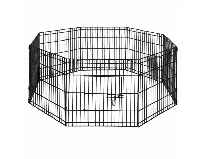 Dog Puppy Animal Playpen Play Pen Enclosure Fence Cage 8 Panel 24" 60x62cm