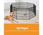 Dog Puppy Animal Playpen Play Pen Enclosure Fence Cage 8 Panel 24" 60x62cm