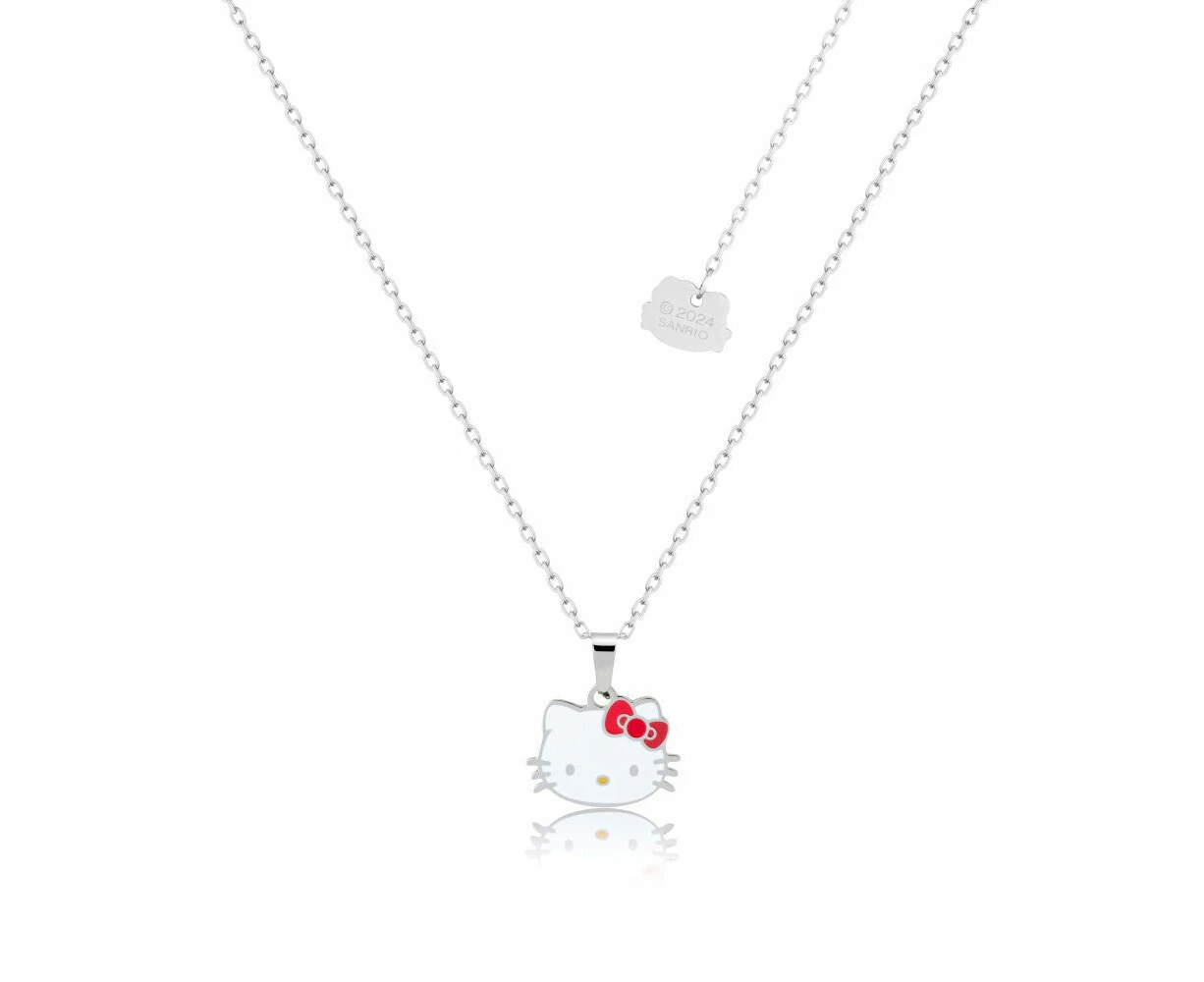 Couture Kingdom ECC Sanrio Hello Kitty Head Enamel Fashion Necklace 47cm Silver