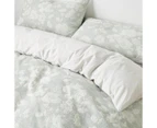 Target Eloise Floral Texture Cotton Quilt Cover Set - Stormy Sea