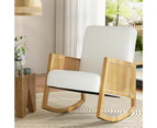 Artiss Armchair Rocking Chair Boucle Feeding Chair White