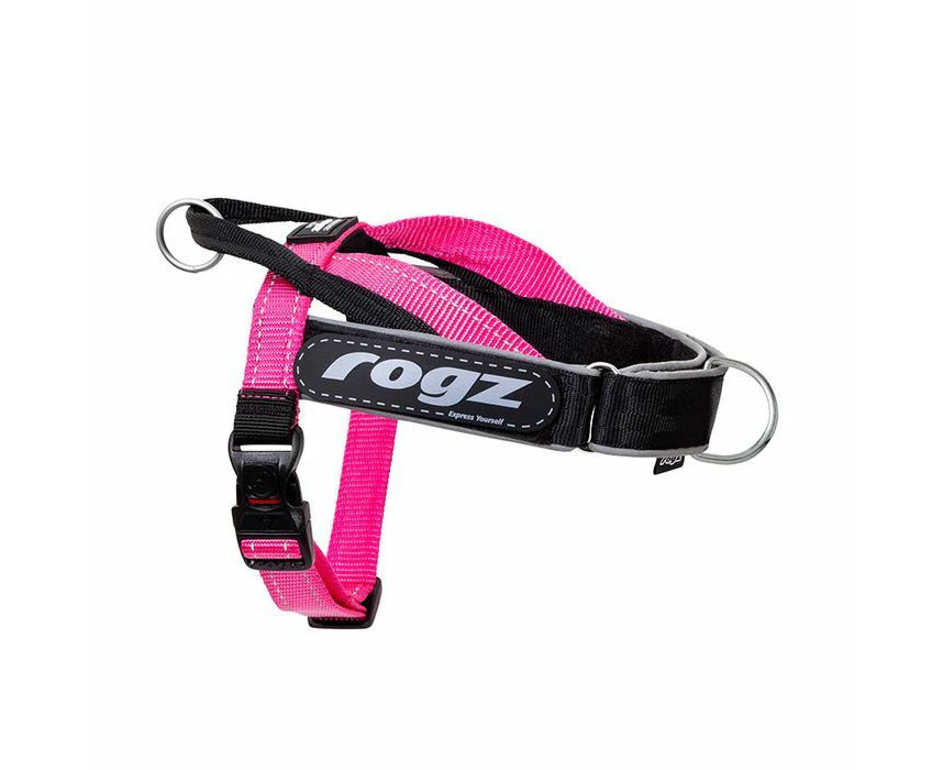 Rogz Small Pink Letz Go Personalised Harness for Dogs