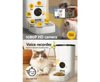 6L Smart Automatic Pet Feeder WiFi HD Camera Night Vision App Control for Dogs Cats