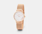 Coach Women's 32mm Perry Stainless Steel Watch - Rose Gold/White/Silver