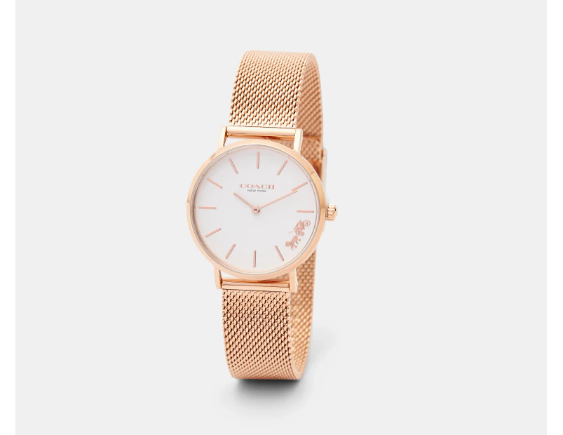 Coach Women's 32mm Perry Stainless Steel Watch - Rose Gold/White/Silver