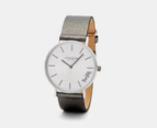 Coach Women's 36mm Perry Leather Watch - Gunmetal/Silver