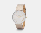 Coach Women's 36mm Perry Leather Watch - Champagne/Silver