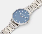 Coach Men's 41mm Charles Stainless Steel Watch - Silver/Navy