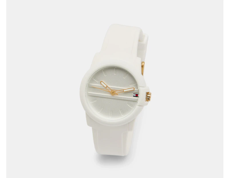 Tommy Hilfiger Women's 36mm Simone Silicone Watch - White