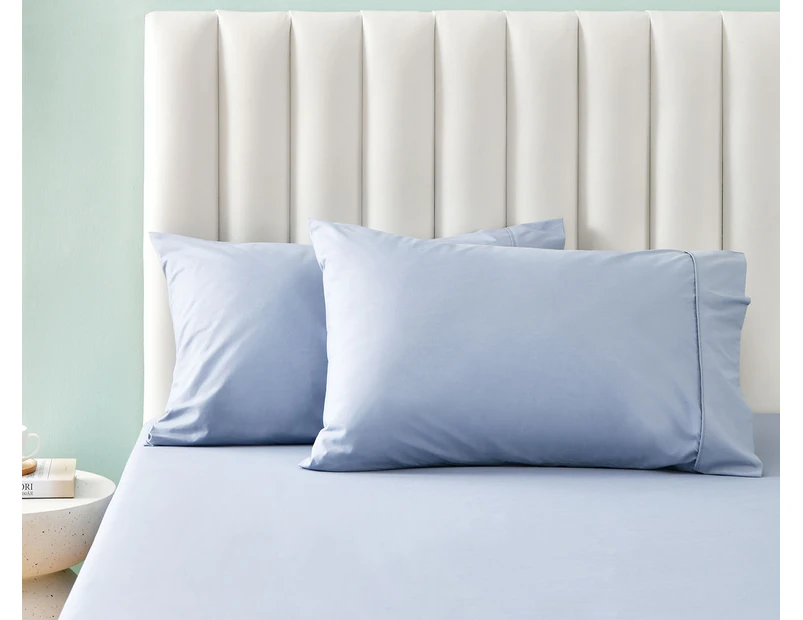 Daniel Brighton Percale Cotton Pillowcase 2-Pack - Blue