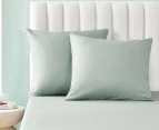 Daniel Brighton Percale Cotton Euro Pillowcase 2-Pack - Sage