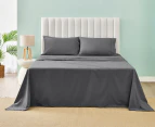 Daniel Brighton Percale Cotton Sheet Set - Charcoal