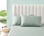 Daniel Brighton Percale Cotton Combo Fitted Sheet Set - Sage