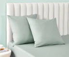 Daniel Brighton Percale Cotton Euro Pillowcase 2-Pack - Sage