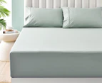 Daniel Brighton Percale Cotton Combo Fitted Sheet Set - Sage