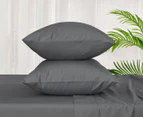 Daniel Brighton Percale Cotton Sheet Set - Charcoal