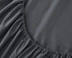 Daniel Brighton Percale Cotton Combo Fitted Sheet Set - Charcoal