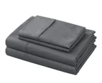 Daniel Brighton Percale Cotton Sheet Set - Charcoal