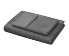 Daniel Brighton Percale Cotton Combo Fitted Sheet Set - Charcoal