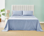 Daniel Brighton Percale Cotton Sheet Set - Blue