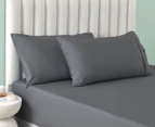 Daniel Brighton Percale Cotton King Pillowcase 2-Pack - Charcoal