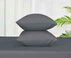 Daniel Brighton Percale Cotton King Pillowcase 2-Pack - Charcoal