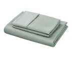 Daniel Brighton Percale Cotton Combo Fitted Sheet Set - Sage