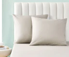 Daniel Brighton Percale Cotton Euro Pillowcase 2-Pack - Sand