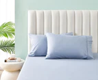 Daniel Brighton Percale Cotton Combo Fitted Sheet Set - Blue