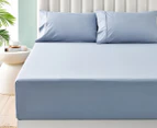 Daniel Brighton Percale Cotton Combo Fitted Sheet Set - Blue