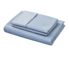 Daniel Brighton Percale Cotton Combo Fitted Sheet Set - Blue