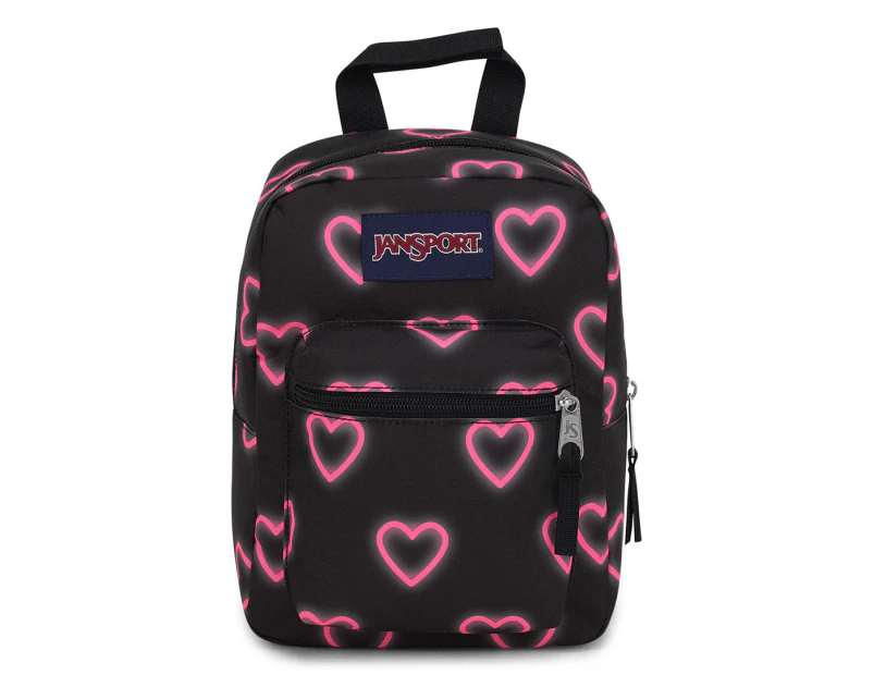 Jansport 8L Big Break Lunch Bag - Happy Hearts/Black