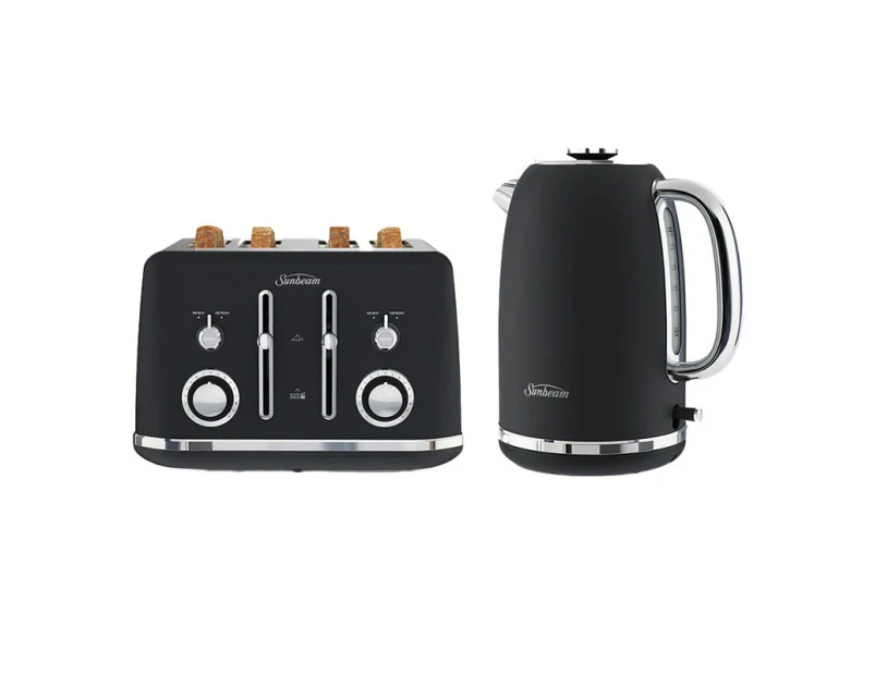 Sunbeam Black KE2700K Toaster & TA2740K Kettle Bundle