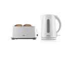 Sunbeam White TAP0003WH Toaster & KEP0007WH Kettle Bundle