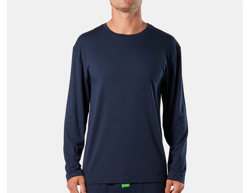 Mitch Dowd Men's Bamboo Blend Long Sleeve Sleep Tee - Navy