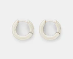 Pandora Round Hoop Earrings - Silver