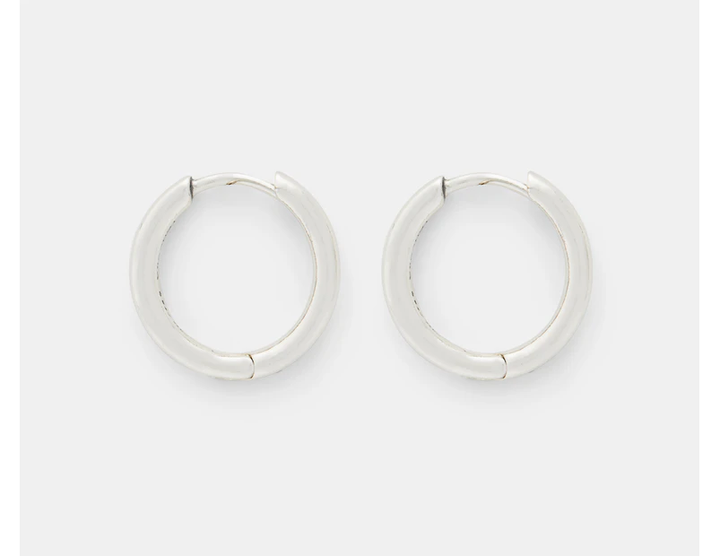 Pandora Moments Charm Hoop Earrings - Silver