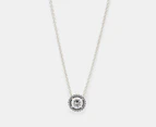 Pandora Round Sparkle Halo Necklace - Silver