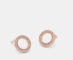 Pandora Sparkling Circle Stud Earrings - Rose Gold