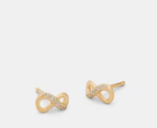 Pandora Sparkling Infinity Stud Earrings - Gold