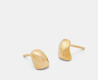 Pandora Organically Shaped Stud Earrings - Gold