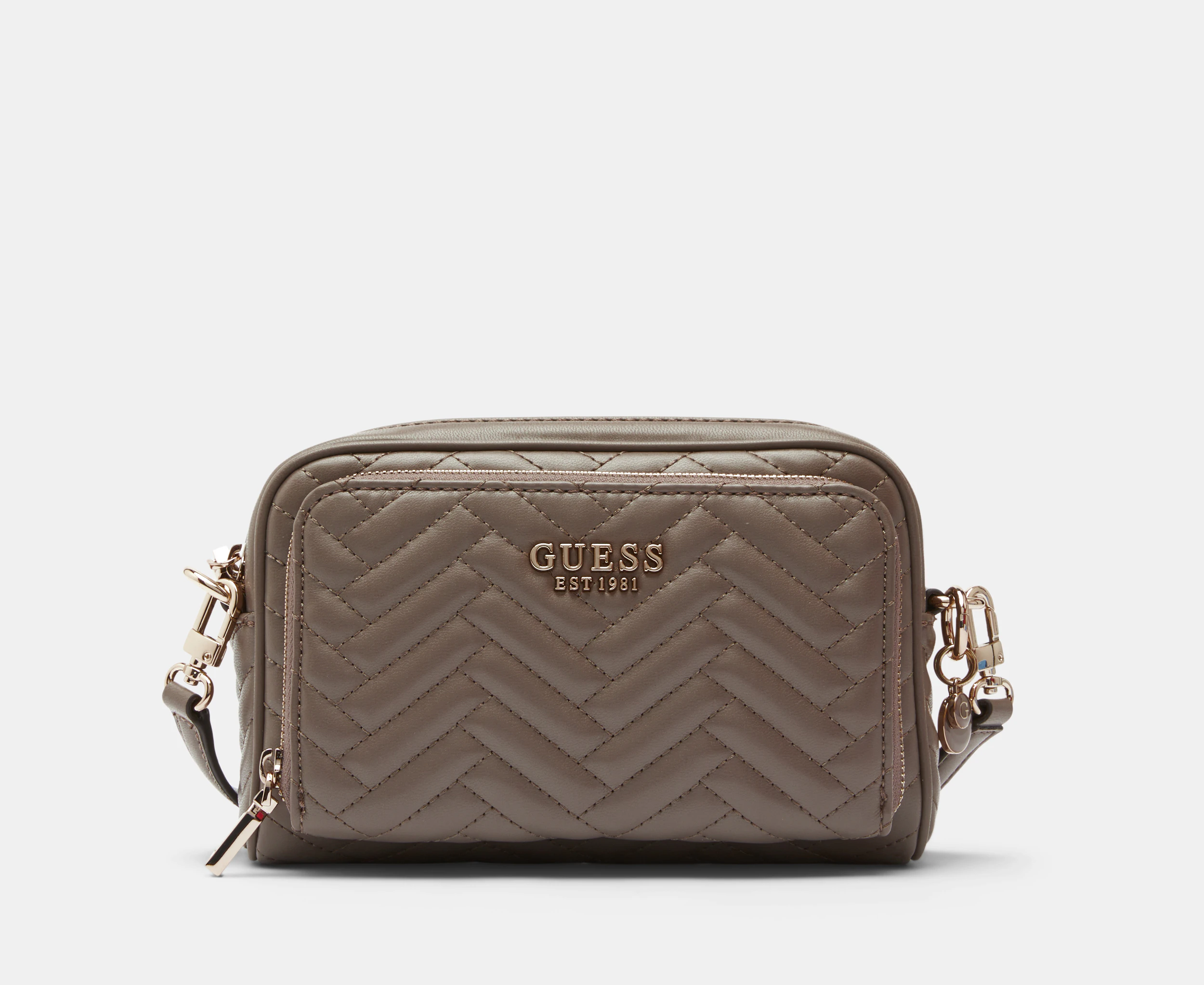 GUESS Anning Camera Crossbody Bag - Dark Taupe