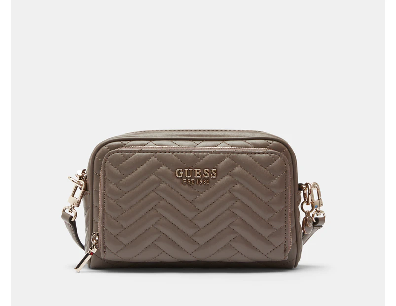 GUESS Anning Camera Crossbody Bag - Dark Taupe