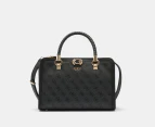 GUESS Orlina Logo Society Satchel Bag - Coal Logo