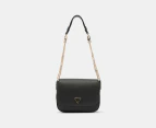 GUESS Fedora Flap Shoulder Bag - Black