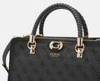 GUESS Orlina Logo Society Satchel Bag - Coal Logo