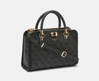 GUESS Orlina Logo Society Satchel Bag - Coal Logo